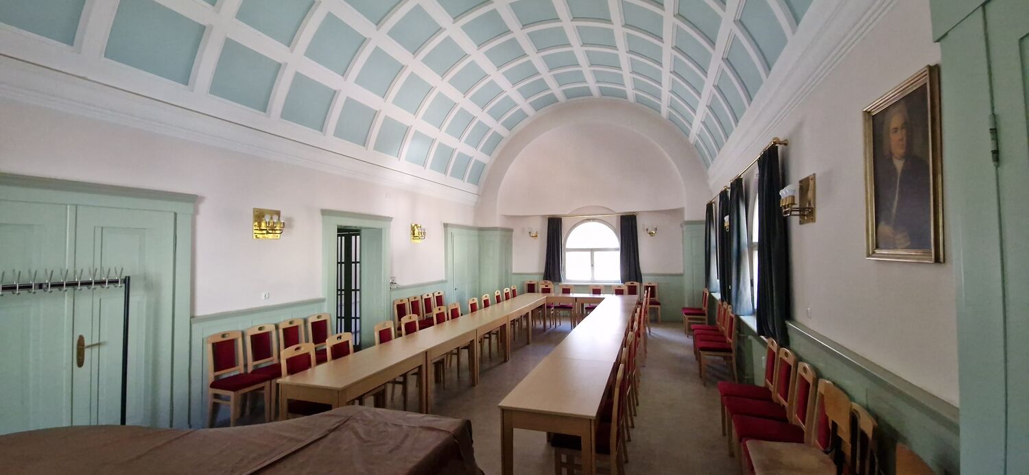 Bachsaal im Gemeindehaus der Auferstehungskirche Dresden-Plauen, Teil der Jakobikirchgemeinde