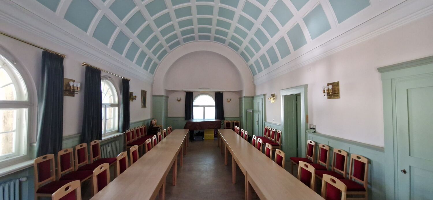 Bachsaal im Gemeindehaus der Auferstehungskirche Dresden-Plauen, Teil der Jakobikirchgemeinde